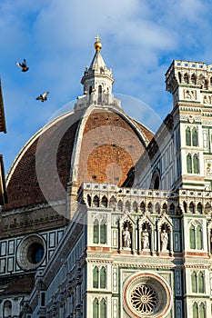 The famous dome of the Santa Maria in Fiore church designed by Brunelleschi photo