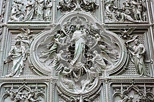 Famous Door Entrance at Milan Duomo photo