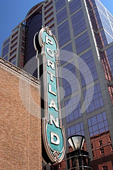 Famous downtown Portland Orego