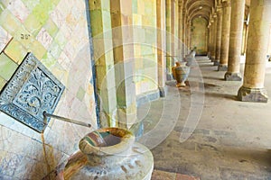 Famous drinking gallery with mineral water in Jermuk, Armenia