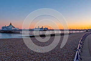 Famous Eastbourne Pier in the evening sun