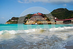 Famous Eden Rock Hotel on the island of Saint Barthelemy