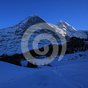 Famous Eiger north face, Switzerland