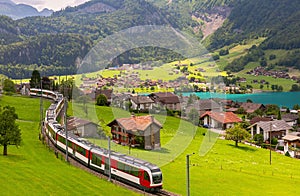 Swiss village Lungern, Switzerland photo