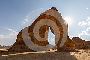 Famous Elephant Rock in Al Ula, Saudi Arabia photo