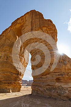 Famous Elephant Rock in Al Ula, Saudi Arabia photo