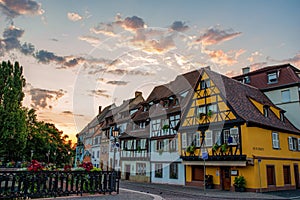 Famous excursion place and travel destination. Wonderful street view with colorful buildings