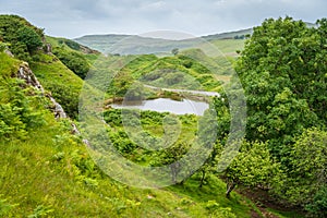 The famous Fairy Glen, located in the hills above the village of Uig on the Isle of Skye in Scotland.