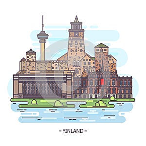 Famous Finland landmarks and Finnish monuments