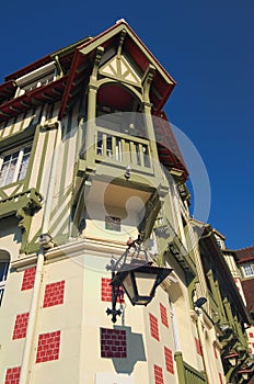 Famous five star hotel - Le Normandy hotel. A traditional architecture of the building. Deauville, Calvados department of Normandy