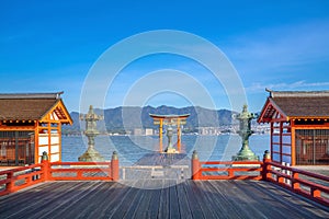 The famous Floating Torii gate in Japan