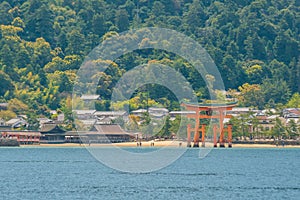 The famous Floating Torii gate in Japan