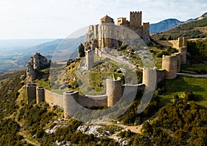 Famous fortress Castillo de Loarre in Navarre. Aragon.