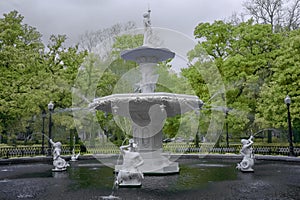 Famous Fountain at Forsyth Park