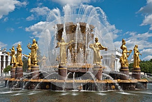 Famous fountain in Moscow