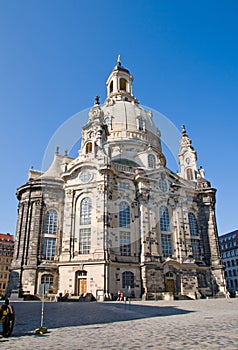 The famous Frauenkirche in Dresden