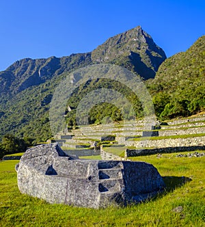 Funerary Stone at the Machu Picchu photo