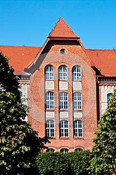 Famous Gastronomy School building of Grudziadz