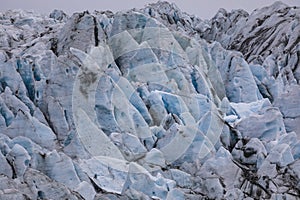 Famous glacier structure on lagoon fjallsarlon in iceland with b