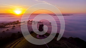 The famous Glastonbury Tor photo