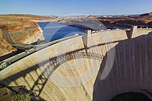 The famous Glen Canyon Dam around Lake Powell, Page