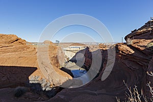 The famous Glen Canyon Dam around Lake Powell, Page