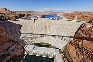 The famous Glen Canyon Dam around Lake Powell, Page