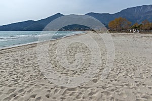 The Famous Golden beach at Thassos island, East Macedonia and Thrace, Greece