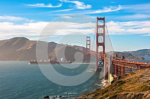 The famous Golden Gate Bridge - one of the world sights in San Francisco California