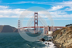 The famous Golden Gate Bridge - one of the world sights in San Francisco California