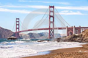 The famous Golden Gate Bridge - one of the world sights in San Francisco California