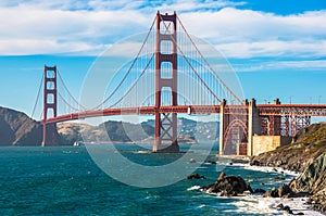 The famous Golden Gate Bridge - one of the world sights in San Francisco California