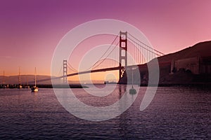 The famous Golden Gate Bridge in San Francisco