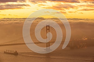 Famous Golden Gate Bridge San Francisco in California USA