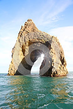 Famous Golden Gate rock in Karadag