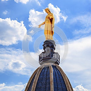 Famous Golden Statue of Virgin Mary