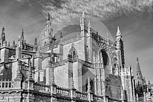 The famous Gothic cathedral of Seville Sevilla, Spain photo