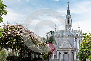 Famous gothic church of La Ermita built on 1602 in the city of Cali in Colombia photo