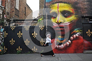 Famous graffiti by Dale Grimshaw of East London, England