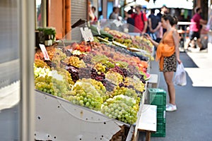 The famous green market Viktor-Adler-Markt