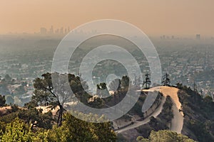 Famous Griffith observatory in Los Angeles california