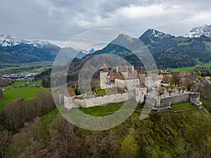 Famous Gruyere Castle in Switzerland also called Schloss Greyerz
