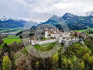 Famous Gruyere Castle in Switzerland also called Schloss Greyerz