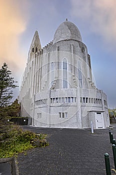 Famous Hallgrimskirkja church in Reykjavik, Iceland photo