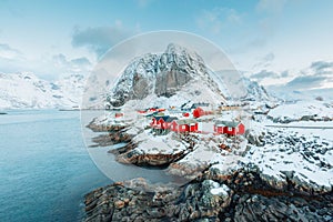 Famous Hamnoy fishing village on Lofoten Islands, Norway