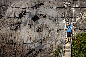 The famous hanging bridge of Ankarana