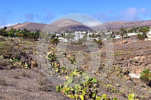 Famous Haria village on Lanzarote Island, Spain