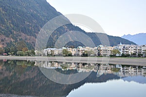 Famous Harrison Hot Springs lake view photo
