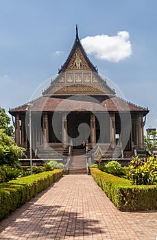 The famous Haw Phra Kaew temple in Vientiane, Laos