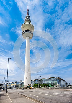 Famous Heinrich-Hertz-Turm, in the city Hamburg, Germany